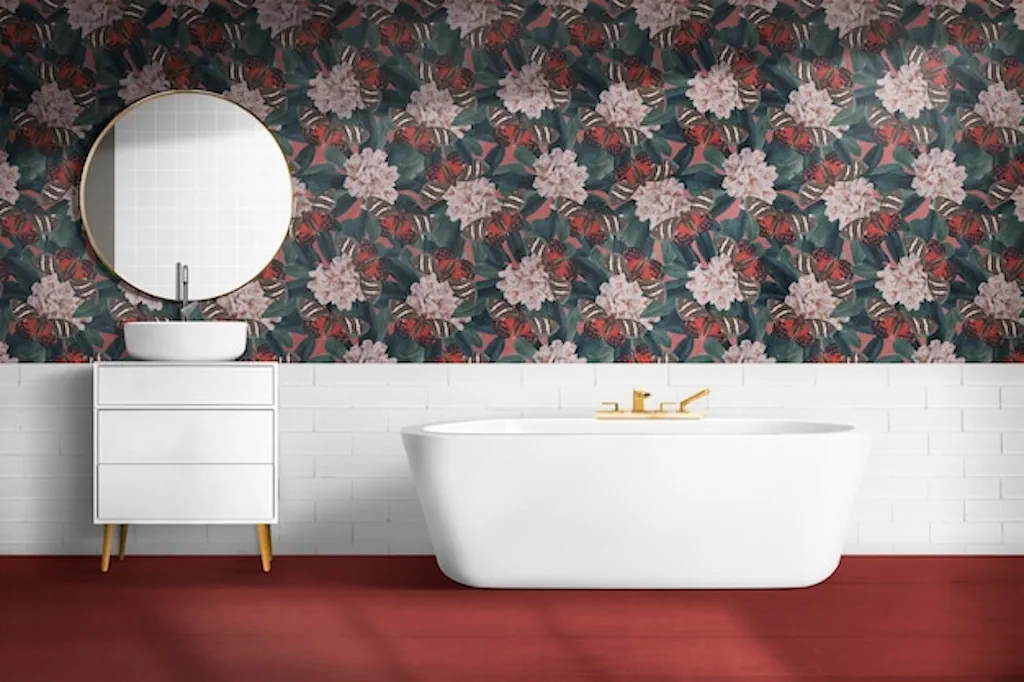 Wallpapering a Bathroom