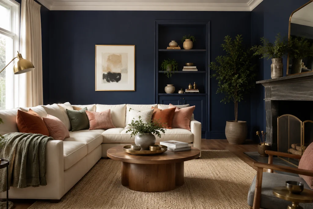 What Colours Go Best With Dark Indigo Walls
